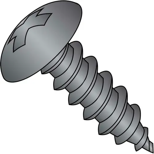 Must Have 10-12X3/4 Phillips Full Contour Truss Self Tapping Screw Type A Fully Threaded Black Oxide 6000 pcs