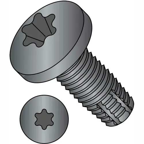 New Arrival 5/16-18X1 1/2 Six Lobe Pan Floor Board Screw Type F Fully Threaded Black Phosphate, Pkg of 600