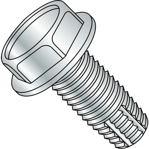 Bargain 3/8-16X1 Unslotted Indented Hex Washer Thread Cutting Screw Type F Fully Threaded Zinc An 800 pcs