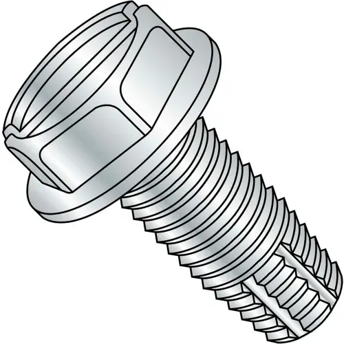Best Choice 1/2-13X2 Slotted Indented Hex Washer Thread Cutting Screw Type F Fully Threaded Zinc And 200 pcs