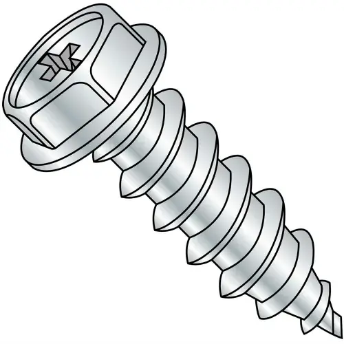 Affordable 8-18X1 1/2 Phillips Indented Hex Washer Self Tapping Screw Type AB Fully Threaded Zinc Bake 3000 pcs