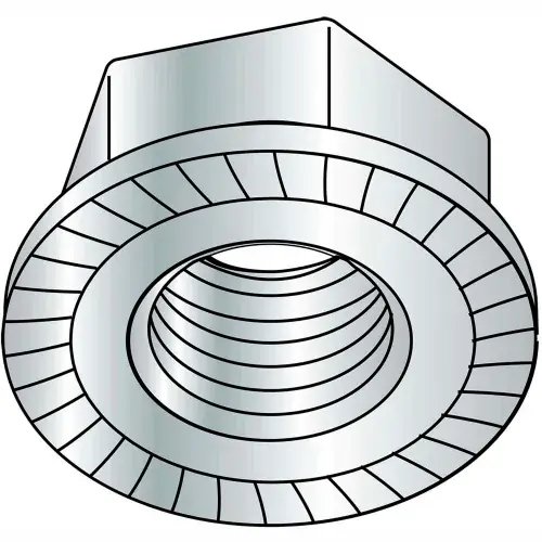 1/4-20 Serrated Flange Hex Lock Nuts Case Hardened HR15N 78/90 Zinc Bake, Pkg of 2000 Hassle-Free Returns
