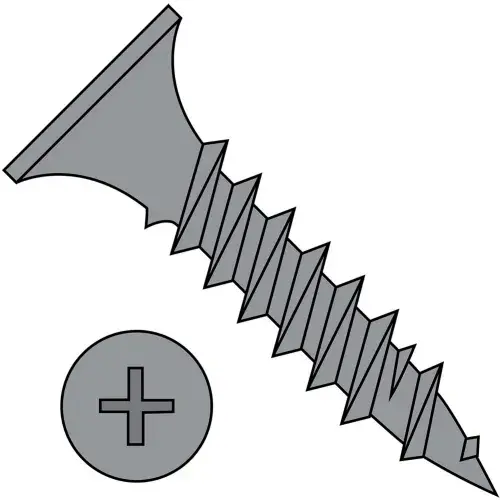 8 x 3 Phillips Bugle Head Fine Thread Drywall Screw Black Phosphate - Pkg of 2000 Next Day Delivery