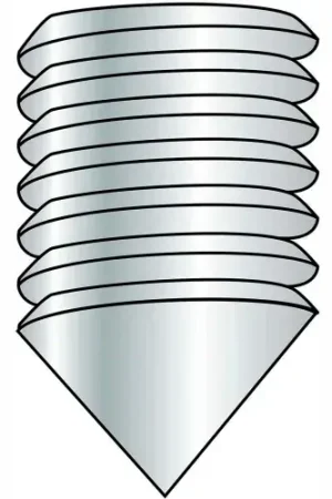 8-32X3/8 Coarse Thread Socket Set Screw Cone Point Plain imported, Pkg of 5000 High Quality