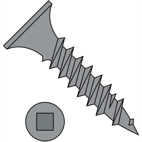 Holiday Sale 8 x 1 Square Drive Bugle Head Fine Thread Drywall Screw Black Phosphate - Pkg of 2000