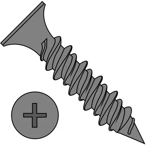 8 x 2-1/2 Phillips Bugle Head Hi Low Drywall Screw Black - Pkg of 2500 Buy Direct