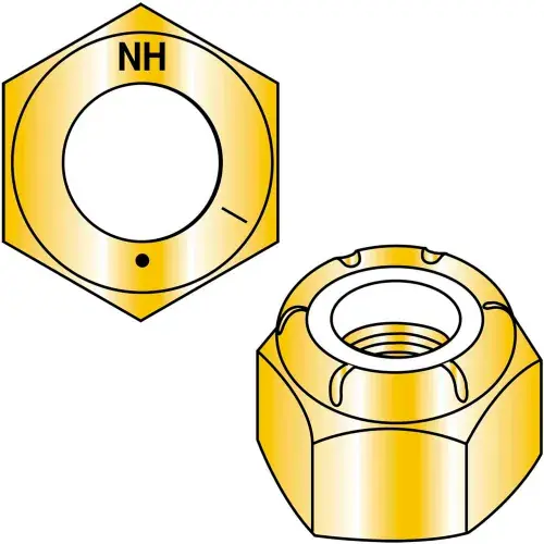 5/8-18 Nylon Insert Hex Locknut Grade 8 Zinc Yellow, Pkg of 50 In Demand
