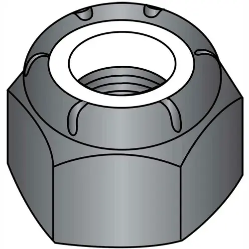 Mega Sale 1/4-20 Nylon Insert Hex Lock Nut Black Zinc, Pkg of 2000