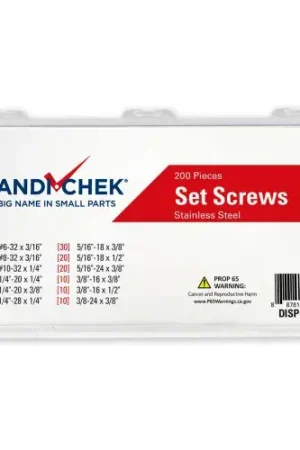 Set Screw Stainless Steel Assortment 200 Piece Order Now