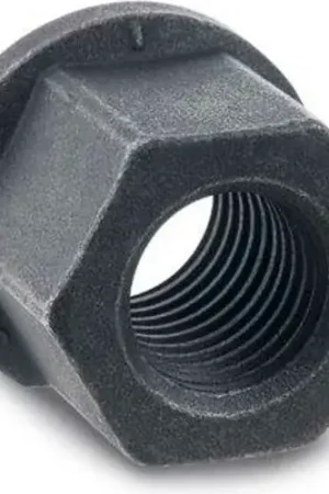 J.W. Winco DIN 6331 Hexagon Nuts, Steel, with Flange, Blackened, M8, 1/2"H Clearance