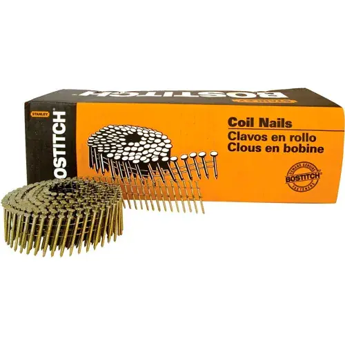 Special Discount Bostitch 1-1/2" x .080 Ring Shank 15 Degree Coil Siding Nails, 4200/Qty