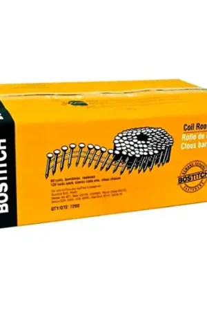 Bostitch 1-3/4" Smooth Shank 15 Degree Coil Roofing Nails, 7200/Qty Today Only