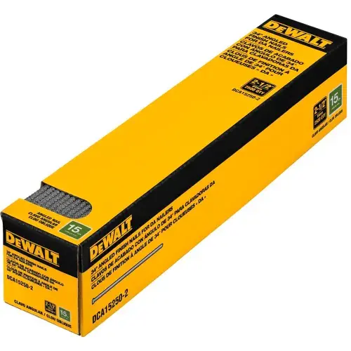 DeWalt® 15 Gauge 2-1/2" DA Style Angled Finish Nail, 2500/Qty Weekend Sale