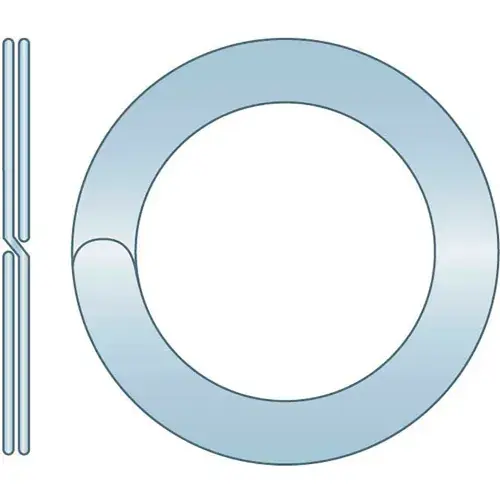 Holiday Sale Split Ring - 2.240" O.D. x 2.016" I.D. x .112" Thick - Spring Steel - Zinc Clear - USA - Pkg Qty 10