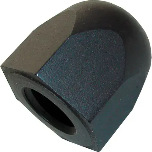 Secure Checkout 1/2-13 Hex Acorn Nut - 7/8" Hex - 15/16" Height - Steel - Black Oxide - USA - AN-2