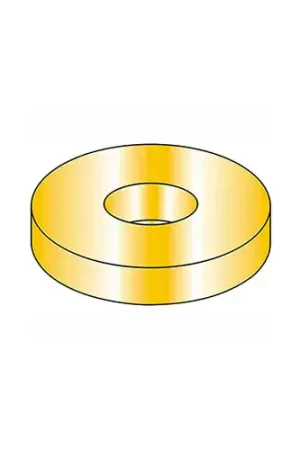 Flat Washer - M6 - Hardened Steel - Zinc Yellow - Class 10.9 - DIN 125A - Pkg of 100 Hassle-Free Returns