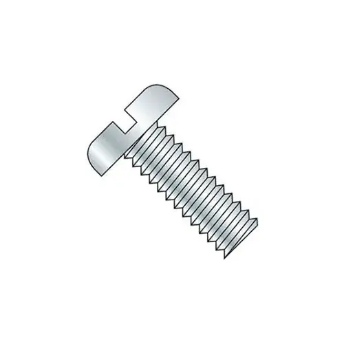 Premium M4 x 0.7 x 20mm Machine Screw - Slotted Pan Head - Steel - Zinc - DIN 125B - Pkg of 100
