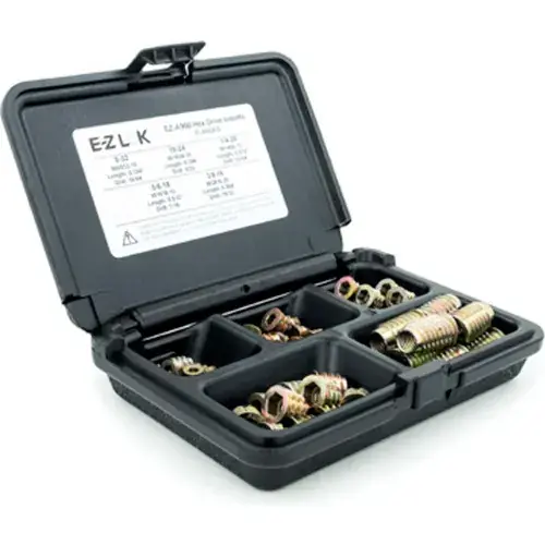 E-Z Hex™ Threaded Insert Assortment Kit for Soft Wood - Flanged - 8-32 to 3/8-16 - EZ-A900 Premium