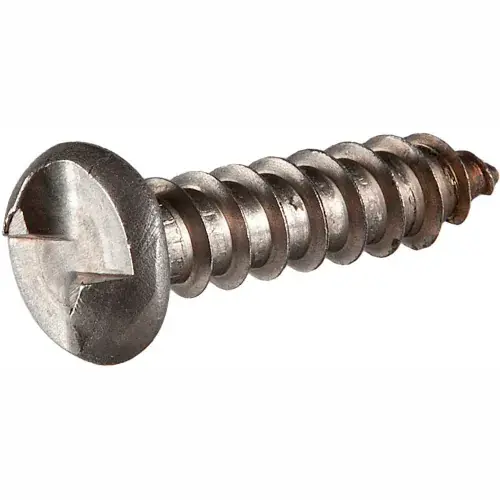 14A x 1" One-Way Security Sheet Metal Screw - Round Head - 18-8 Stainless Steel - Pkg of 100 Fresh Stock