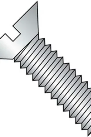 High Quality 1/4-20 x 3/4" Machine Screw - Flat Head - Slotted - Steel - Zinc CR+3 - FT, Pack of 100