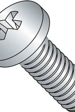 Authentic 8-32 x 3/4" Machine Screw - Pan Head - Phillips - Steel - Zinc CR+3 - FT, Pack of 100
