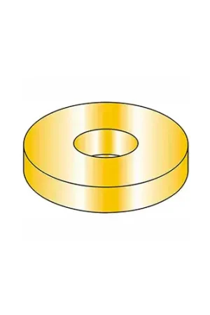 Don't Miss Out 1/4" Flat Washer - SAE - Extra Thick - 9/32" I.D. - Steel - Yellow Zinc - Grade 8 - Pkg of 50