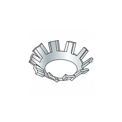 Premium 12 External Tooth Countersunk Lock Washer - .231/.22" I.D. - Steel - Zinc - Grade 2 - 100 Pk