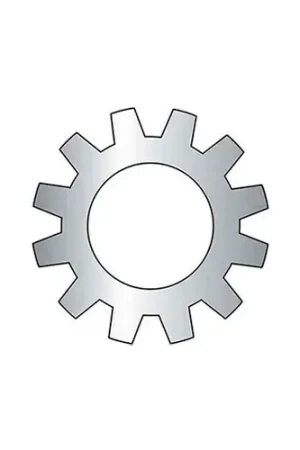 Popular 3 External Tooth Lock Washer - .109/.102" I.D. - .016/.01" Thick - Steel - Zinc - Grade 2 - 100 Pk