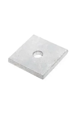 Fan Favorite 3/4" Square Plate Washer - 13/16" I.D. - 1/4" Thick - Steel - Galvanized - Grade 2 - Pkg of 25