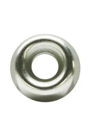 10 Countersunk Finishing Washer - .268/.236" I.D. - .012/.02" Thick - Brass - Nickel Plated, 100 Pk Popular