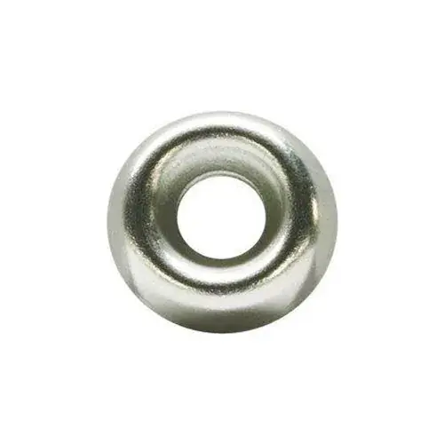 10 Countersunk Finishing Washer - .268/.236" I.D. - .012/.02" Thick - Brass - Nickel Plated, 100 Pk Popular