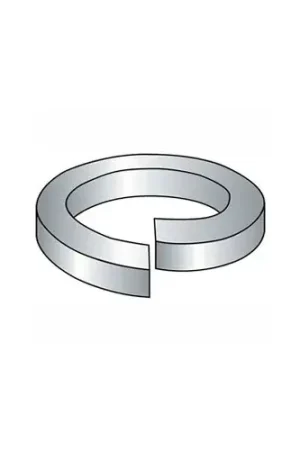 1/4" Split Lock Washer - .26/.252" I.D. - .062" Thick - Steel - Zinc - Grade 2 - Pkg of 100 Crafted