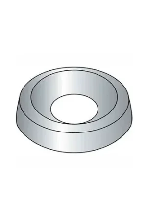 Weekend Sale 10 Countersunk Finishing Washer - .268/.236" I.D. - Steel - Nickel Plated - Grade 2 - 100 Pk