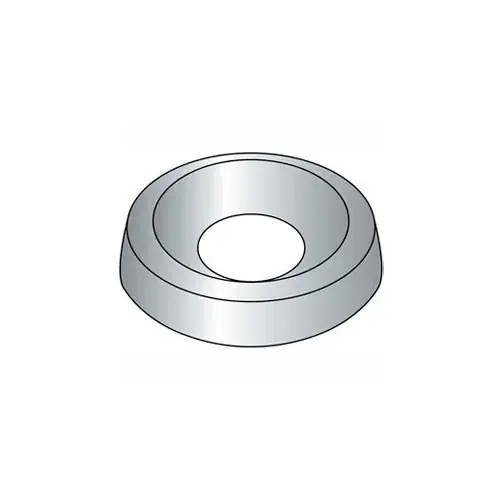Weekend Sale 10 Countersunk Finishing Washer - .268/.236" I.D. - Steel - Nickel Plated - Grade 2 - 100 Pk