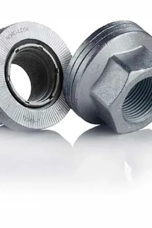 Wedge Locking Wheel Nut - M22 x 1.5 - Carbon Steel - Zinc Flake Coated - Pkg of 20 - Nord-Lock 2638 Genuine