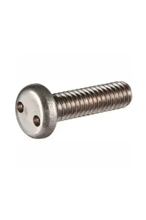 Free Returns 1/4-20 x 1-1/2" Security Machine Screw - Pan Spanner Head - 18-8 Stainless Steel - FT - UNC - 100 Pk