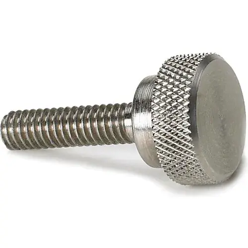 Top Pick Precision Thumb Screw w/ Shoulder - 6-32 - 3/8" Thread - 7/16" Head Dia. - Stainless - Pkg of 5