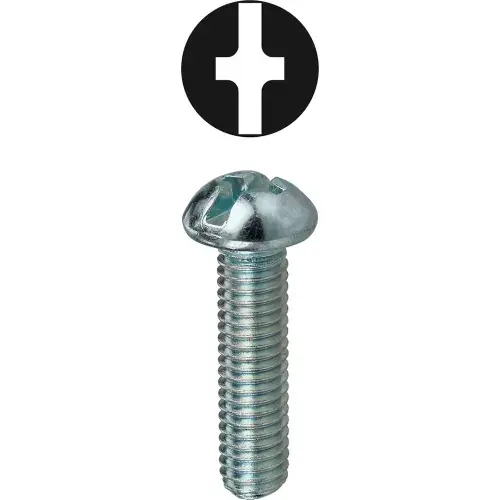 Trusted Brand L.H.Dottie® Head Machine Screw Kit, Round, Phillips/Slotted, 10"-32", Assorted