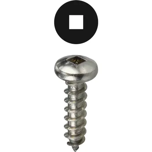 L.H.Dottie® Sheet Metal Screw, Square Pan Head, Stainless Steel, 8 x 1", 100 Pack Luxury
