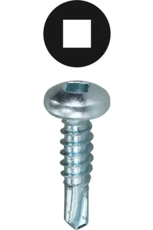 Free Returns L.H.Dottie® Square Drive Pan Head Self Drilling Screw, 10 x 3/4", 100 Pack