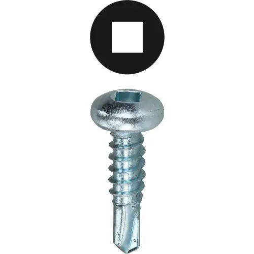 Free Returns L.H.Dottie® Square Drive Pan Head Self Drilling Screw, 10 x 3/4", 100 Pack