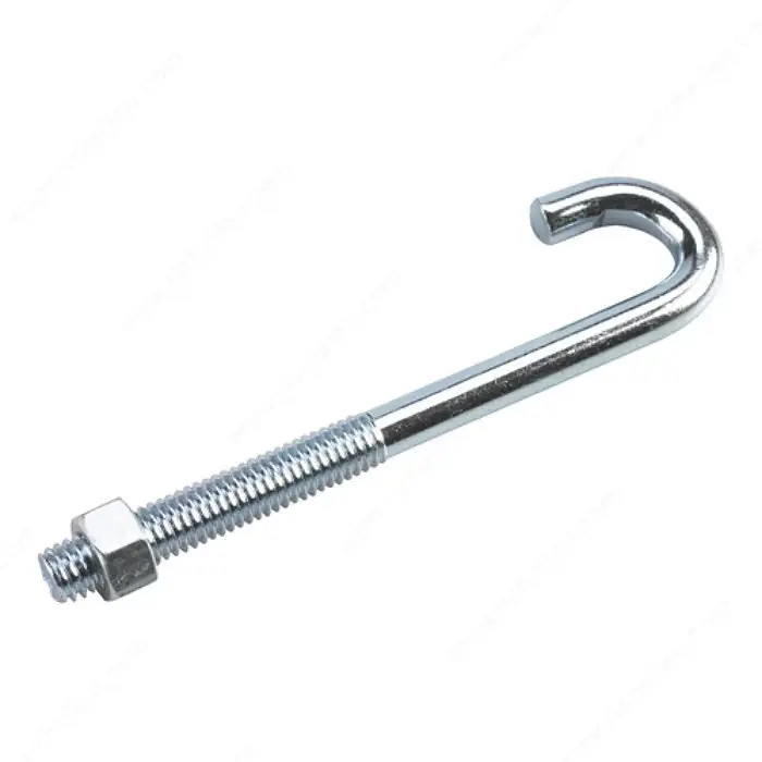 New Arrival 10-24 X 2-1/8" J Bolts With Nut Steel Zinc Plated (20 / Pkg.)