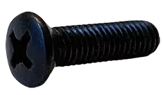 10-32 X 1/2" Machine Screws Oval Head Phillips Drive Steel Black Oxide (8000/Pkg.) Latest