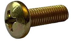 Low Price 6-32 X 7/16" Machine Screws Pan Head Phillips Drive Steel Zinc Yellow (10000/Pkg.)