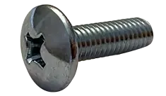 High Quality 10-32 X 3/8" Machine Screws Truss Head Phillips Drive Steel Zinc Plated (8000/Pkg.)
