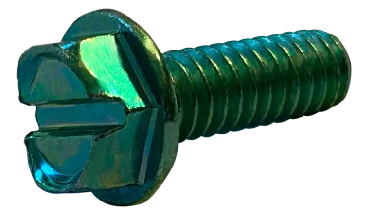 Best Price 6-32 X 1/4" Machine Screws Indented Hex Head Slotted Drive Steel Zinc Green (10000/Pkg.)