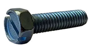 Sale 10-32 X 7/16" Machine Screws Indented Hex Head Slotted Drive Steel Zinc Plated (8000/Pkg.)