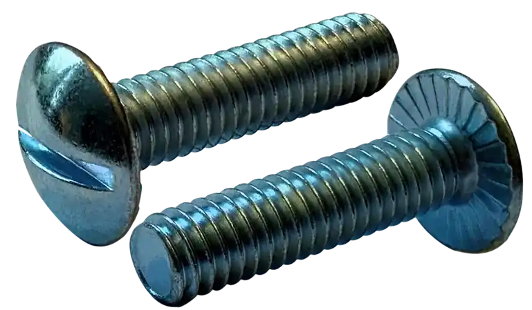 Genuine 5/16"-18 X 1" Machine Screws Truss Serrated Head Slotted Drive Steel Zinc Plated (100/Pkg.)