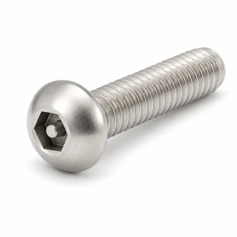 Limited Offer 1/4-28 X 1" Button Head Cap Screws Tamper Resistant Pin-In Socket Drive 18/8 Stainless Steel (100 / Pkg.)