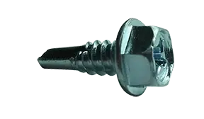 Brand New 8-18 X 3/8" Self-Drilling Screws Indented Hex Washer Head Phillips Drive Point Type 2 Steel Zinc Plated (10000/Pkg.)